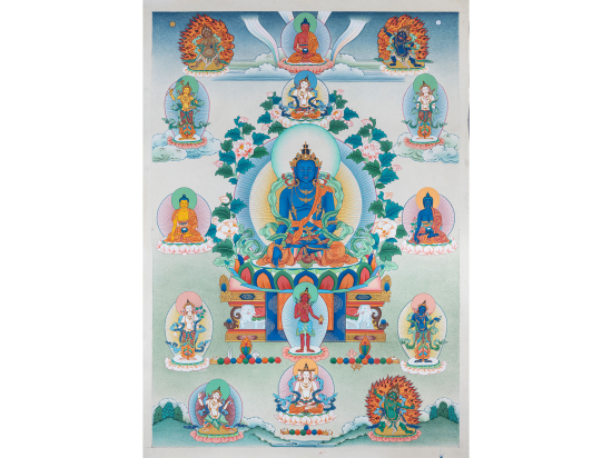 Akshobhya Buddha Hand Painted Thangka 