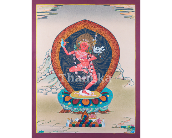 Hand Painted Vajravarahi Thangka Painting Tibetan Buddhist Art Meditation Decor 