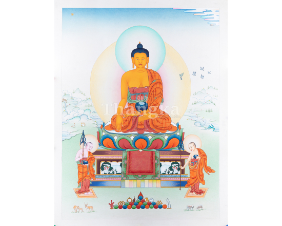 Shakyamuni Buddha Thangka – The Enlightened Teacher of the Middle Way