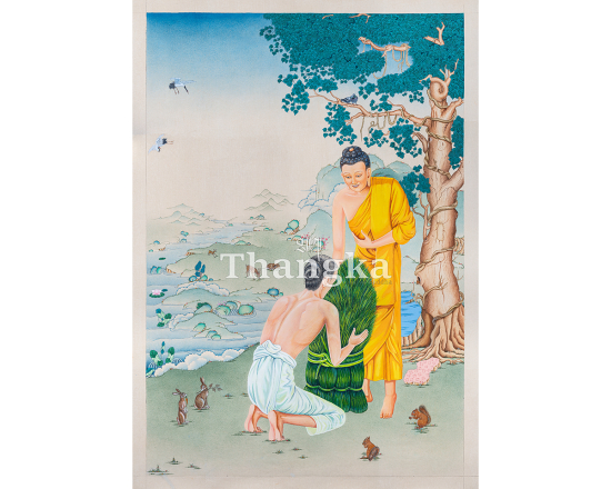 Shakyamuni Buddha Thangka | Historical Buddha Enlightenment Art | Authentic Tibetan Thangka