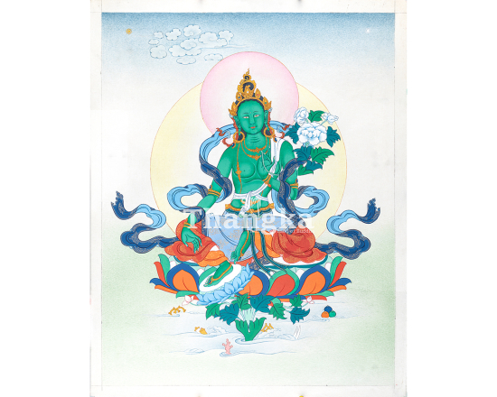 Green Tara Compassion Thangka Swift Liberator Protector Authentic Tibetan Thangka Art