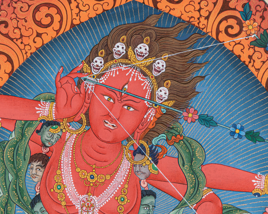 Kurukulla Thangka Red Tara Magnetizing Goddess Authentic Tibetan Thangka Art