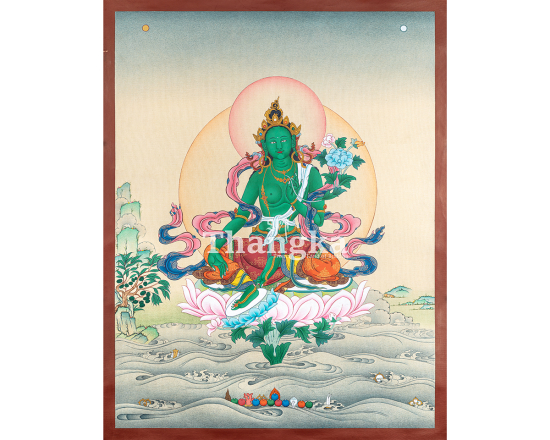 Green Tara Sacred Thangka Swift Compassion Goddess Authentic Tibetan Thangka Art