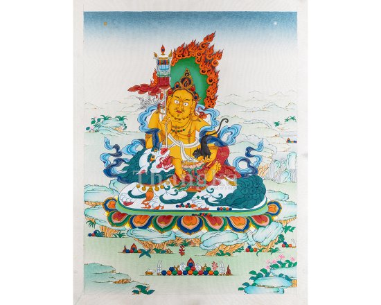 Namtoshe Thangka Vaishravana Wealth Protector Deity Authentic Tibetan Thangka Art