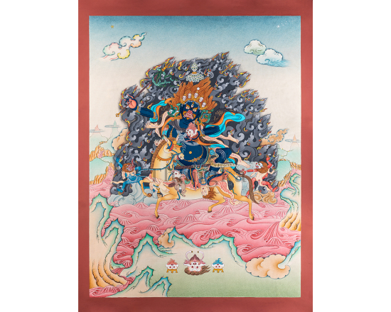 Palden Lhamo Protector Thangka Wrathful Dharma Guardian Goddess Authentic Tibetan Art