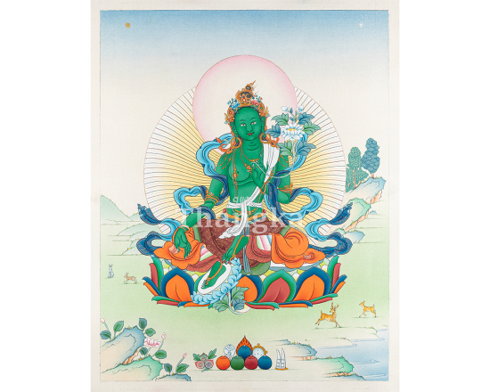 Green Tara Thangka The Mother of Liberation and Fearless Compassion