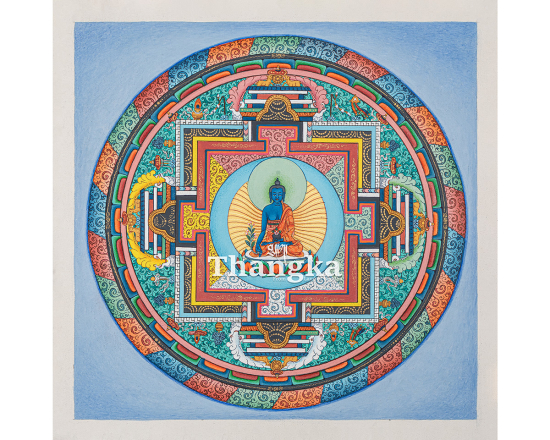 Medicine Buddha Mandala Thangka Sacred Mandala of Healing and Enlightened Wisdom