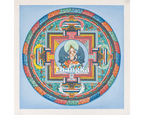 Vajrasattva Mandala Thangka Sacred Mandala of Purification and Enlightened Wisdom