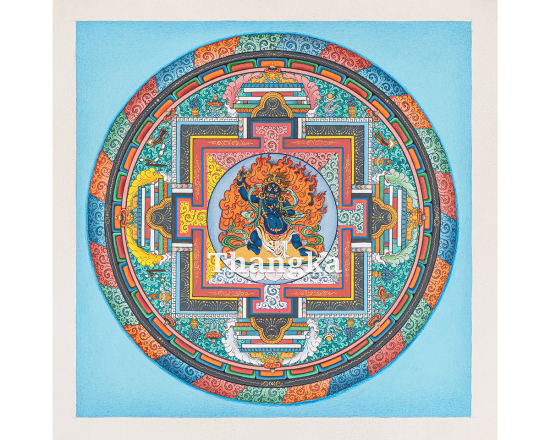 Vajrapani Mandala Thangka Sacred Mandala of Power Protection and Enlightened Strength