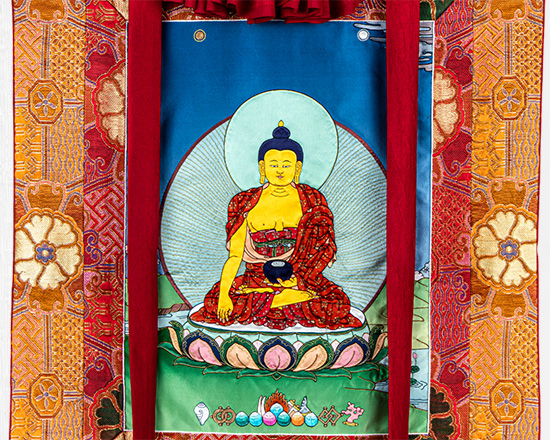 Applique Shakyamuni Buddha Brocade 